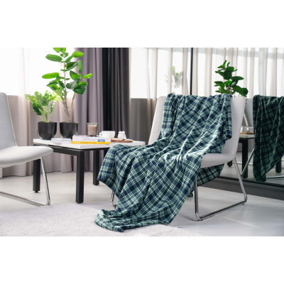 Плед Ardesto Fleece клітинка зелена 160х200 см (ART0702PB)