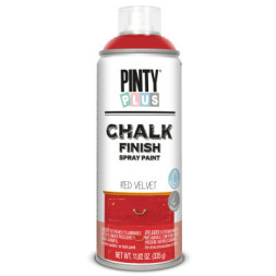 Фарба-аерозоль Pintyplus на водній основі Chalk-finish, Червоний оксамит, 400 мл (8429576235609)