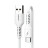 Дата кабель USB 2.0 AM to USB-C 1.0m 2.4A silicone white Denmen (DM-D42T-WH)