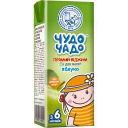 Сік дитячий Чудо-Чадо прямого віджиму Яблуко 200 мл (4820003689011)