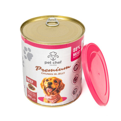Вологий корм для собак Pet Chef З яловичиною 800 г (4820255193632)