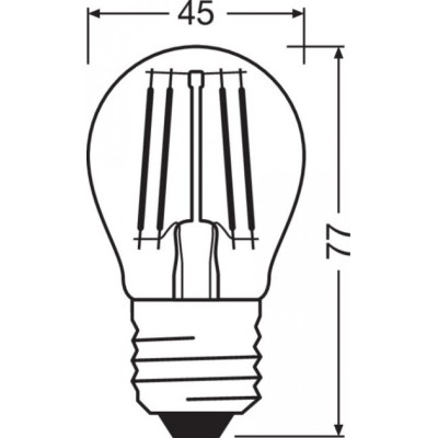 Лампочка Osram LED CL P60 5,5W/827 230V FIL E27 (4058075434882)