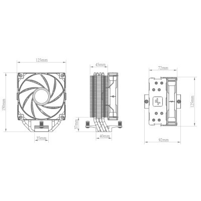 Кулер до процесора Deepcool AG400 BK ARGB
