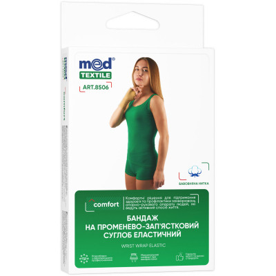 Бандаж MedTextile МТ Бандаж на променево-зап&#039;ястковий суглоб еластичний, (7640162324472)