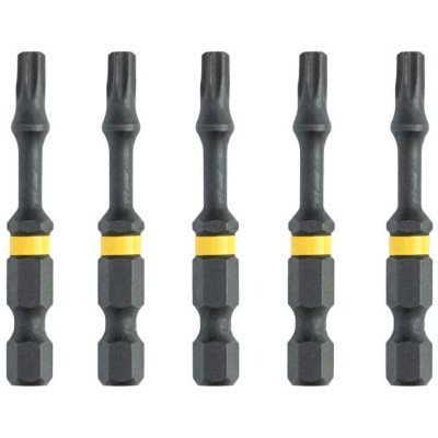 Набір біт DeWALT IMPACT TORSION, ударні, Torx, T25, L=57 мм, 5 шт (DT7396T)