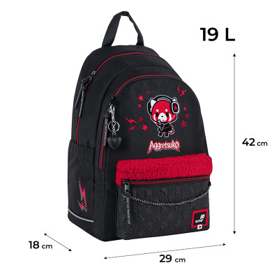 Рюкзак шкільний Kite Education teens 2575M Aggretsuko (AR25-2575M)