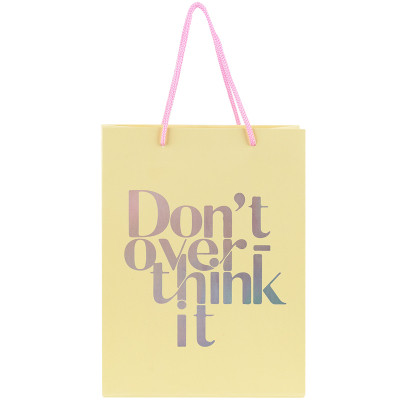 Подарунковий пакет Axent паперовий Don&#039;t overthink it 18х24 см (8501-30-A)