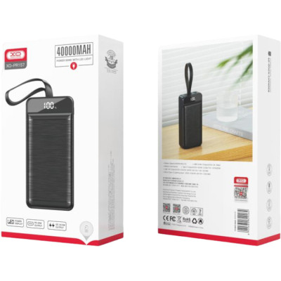 Батарея універсальна XO 40000mAh, PD/18W, QC3.0/22.5W, flashlight, Input(Micro,Type-C,Lightning), Output(3*USB,Type-C) (XO-PR157 / 29213)