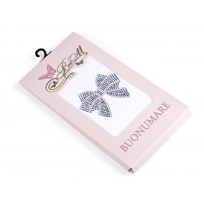 Колготки дитячі BNM з бантиком зі страз (M0C0302-0989-128-138G-white)