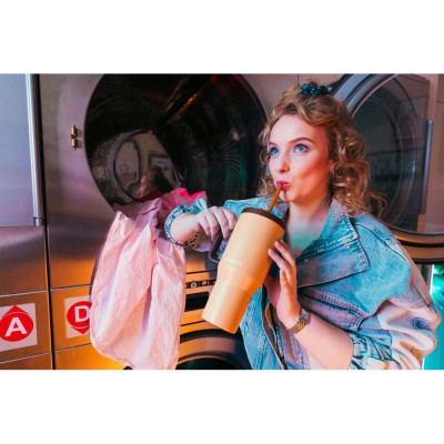 Термокружка Kambukka Rio Almond Dream 950 мл Бежева з коричневим (11-08001)