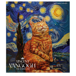 Зошит Школярик Cats in art 96 аркушів клітинка (096-3430K)