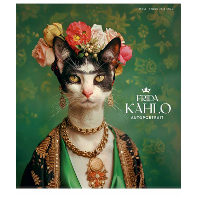 Зошит Школярик Cats in art 96 аркушів клітинка (096-3430K)