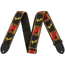 Ремінь для гітари Fender Strap 2&quot; Monogrammed Black/Yellow/Red (20515)
