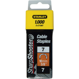 Скоби для будівельного степлера Stanley CABLE, тип &quot;7&quot;, L=10мм, напівкруглі, 1000шт. (1-CT106T)
