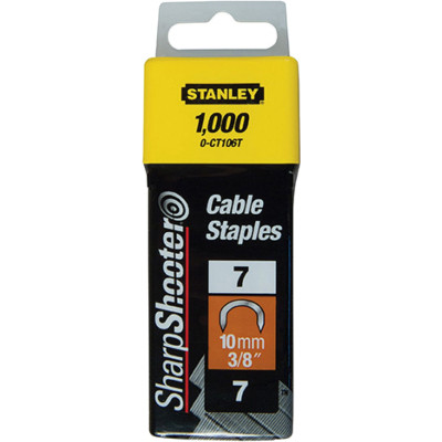 Скоби для будівельного степлера Stanley CABLE, тип &quot;7&quot;, L=10мм, напівкруглі, 1000шт. (1-CT106T)