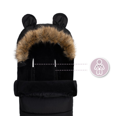 Зимовий конверт MoMi Sleeping bag black (AKCE00032)