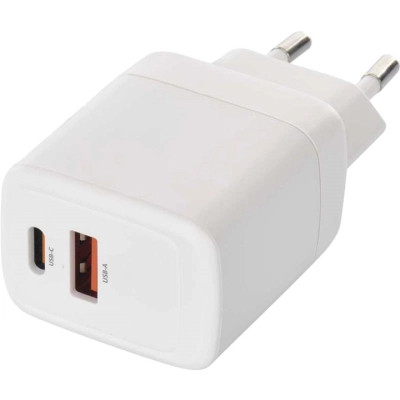 Зарядний пристрій EMOS V02G20 1xUSB-A + 1xUSB-C PD20W GaN (V02G20)