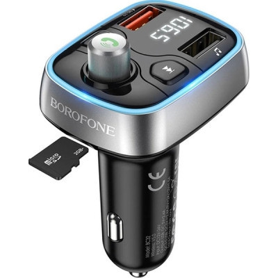 FM модулятор BOROFONE BC32, Black, Box