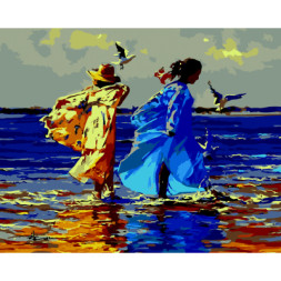 Картина по номерам ZiBi Жовто-блакитна дружба 40*50 см ART Line (ZB.64216)