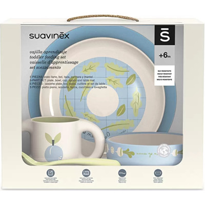 Набір дитячого посуду Suavinex блакитний (300830/1)