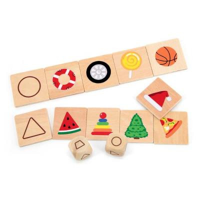Розвиваюча іграшка Viga Toys Дерев&#039;яний пазл-гра Вивчаємо форми (44506)