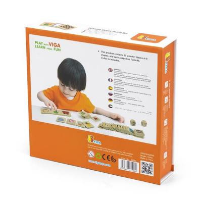 Розвиваюча іграшка Viga Toys Дерев&#039;яний пазл-гра Вивчаємо форми (44506)