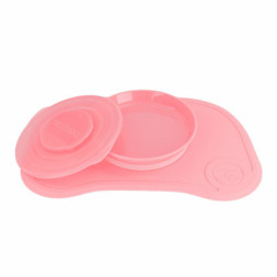 Набір дитячого посуду Twistshake Pastel Pink килимок з тарілкою (78129)