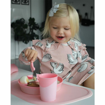 Набір дитячого посуду Twistshake Pastel Pink килимок з тарілкою (78129)