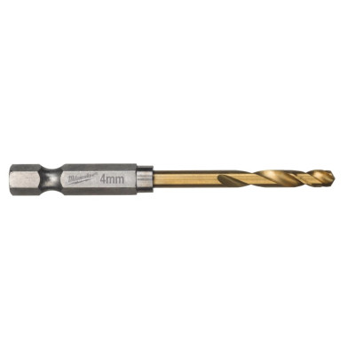 Свердло Milwaukee по металу RedHEX HSS-G TiN, 4 мм (10шт) (4932478178)
