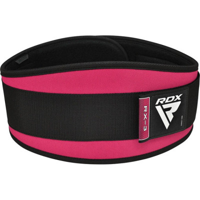 Атлетичний пояс RDX RX3 EVA Curve неопреновий Sharp Pink XS (WBE-RX3SP-XS)