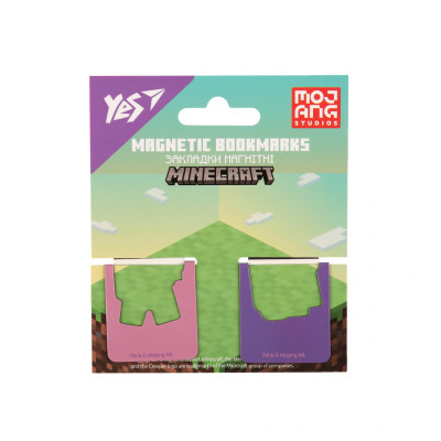 Закладки для книг Yes магнітні Minecraft.Spring, висікання, 2 шт (708446)