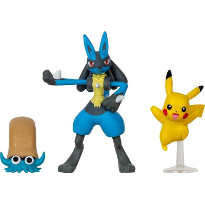 Фігурка Pokemon набір W17 - Оманайт, Пікачу, Лукаріо (PKW3054)