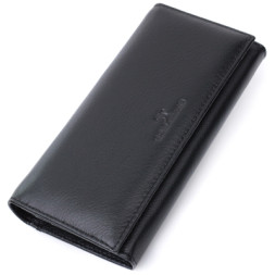 Гаманець ST Leather З натуральної шкіри Чорний (22676)