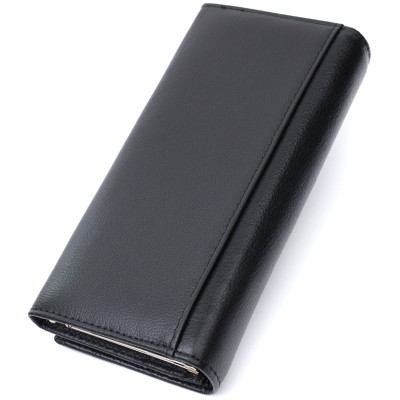 Гаманець ST Leather З натуральної шкіри Чорний (22676)