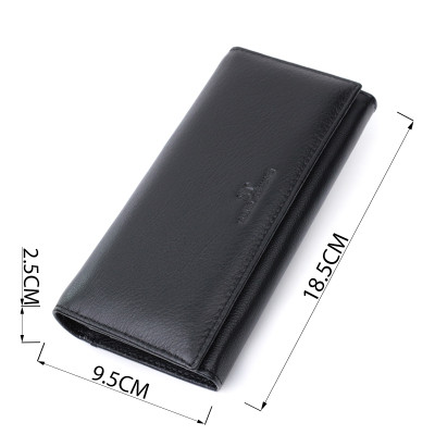 Гаманець ST Leather З натуральної шкіри Чорний (22676)
