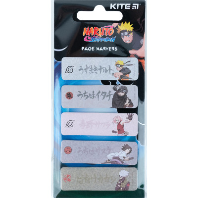 Стікер-закладка Kite паперова з малюнком Naruto 100 шт, 5х20 шт (NR23-480)
