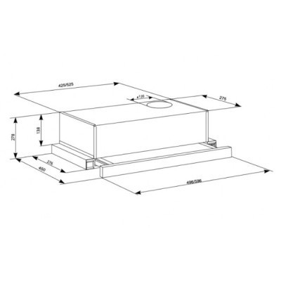 Витяжка кухонна Eleyus LOTUS 470 50 BL (LOTUS47050BL)