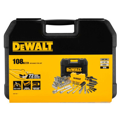 Набір інструментів DeWALT 1/4&quot; и 3/8&quot;, 108 шт. (DWMT73801-1)