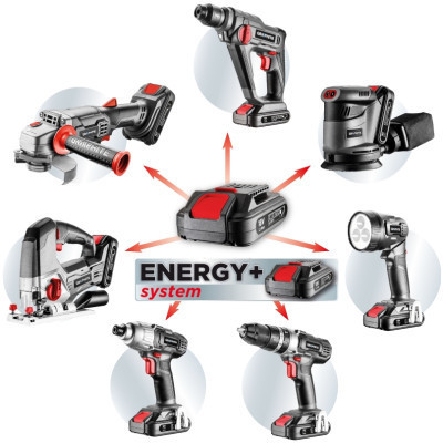 Шуруповерт Graphite Energy + SET, 18В, 2х2.0 Ач, 109ед. кейс (58G022-PS15)