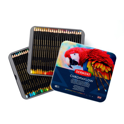 Олівці кольорові Derwent Chromaflow 48 кол. у металевому пеналі (5028252627511)