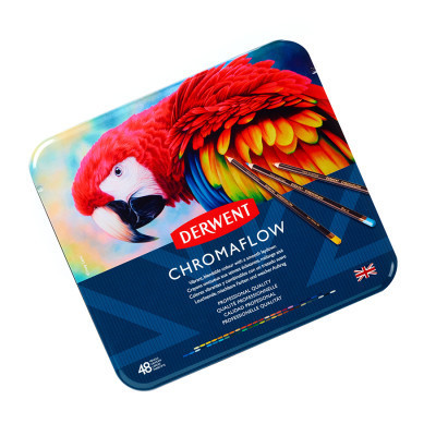 Олівці кольорові Derwent Chromaflow 48 кол. у металевому пеналі (5028252627511)