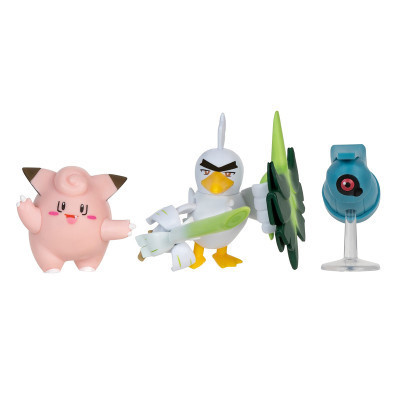 Фігурка Pokemon набір W18 - Клефейрі, Белдум, Сірфетч&#039;д (PKW3057)