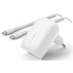 Зарядний пристрій Belkin Home Charger 30W PD PPS USB-С - USB-С 1m (WCA005VF1MWH-B6)