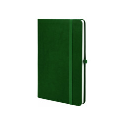 Книга записна Optima А5 NEBRASKA, м’яка обкладинка, гумка, білий блок лінія, зелений (O20124-04)