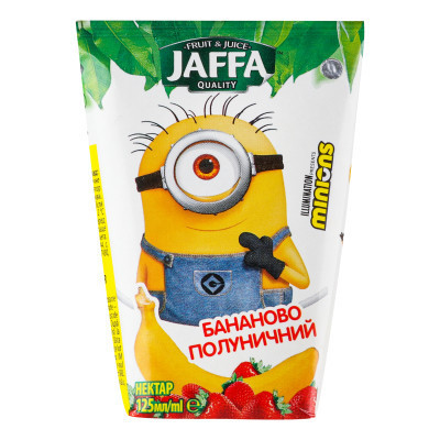Сік дитячий Jaffa Minions Бананово-полуничний 125 мл (4820264290070)