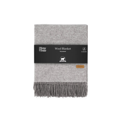 Плед Ardesto Leonardo Doubleface 100% вовна 140x200 см тауп-білий (ART0407LD)