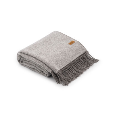 Плед Ardesto Leonardo Doubleface 100% вовна 140x200 см тауп-білий (ART0407LD)