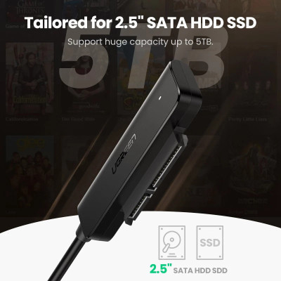 Перехідник USB 3.0 Type-А to SATA III (F) CM321 Ugreen (70609)
