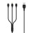 Дата кабель USB 2.0 AM to Lightning + Micro 5P + USB-C 1.0m 2.1A black XO (NB103-3in1-1-BK)