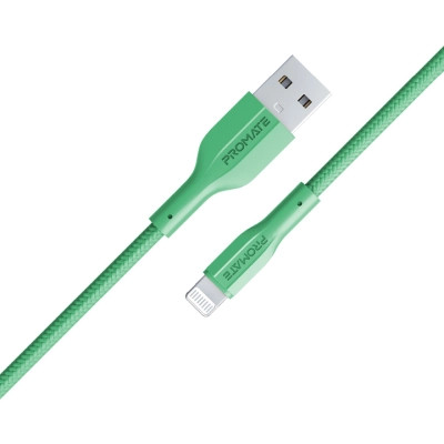 Дата кабель USB 2.0 AM to Lightning 1.0m 2A xCord-Ai green Promate (xcord-ai.green)